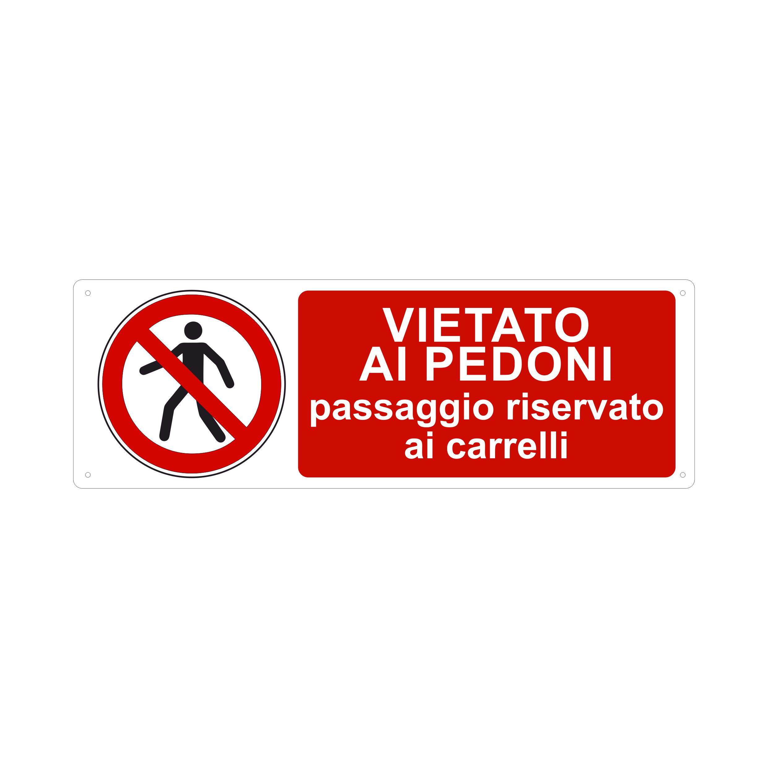 Adesivo Vietato Il Passaggio 200x50mm Per Porte - Cartello In Vinile Bianco Prodotto In Spagna