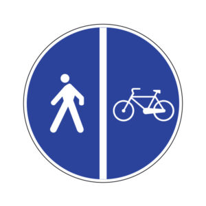 FIG. 92A - PISTA CICLABILE ACCANTO A MARCIAPIEDE