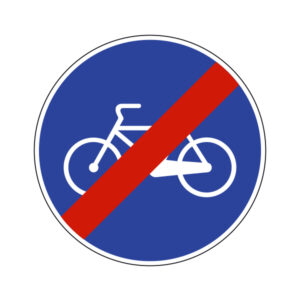 FIG. 91 - FINE PERCORSO RISERVATO ALLE BICICLETTE