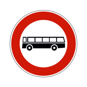 FIG. 59 - DIVIETO DI TRANSITO AUTOBUS