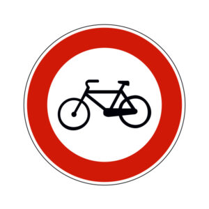 FIG. 55 - DIVIETO DI TRANSITO BICICLETTE